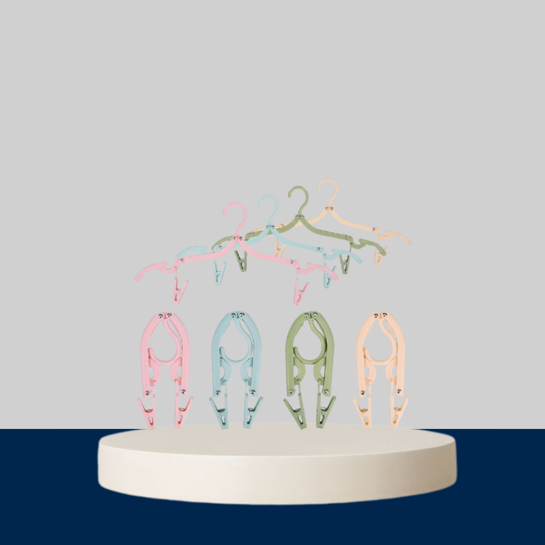 Folding Hanger Set with Clips