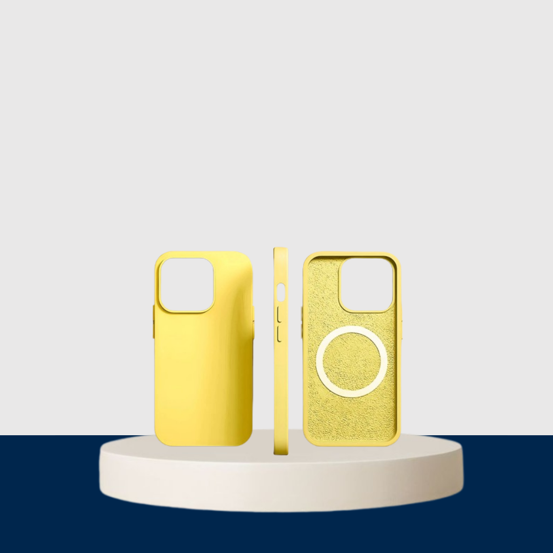 Yellow Liquid Silicone Magnetic Case