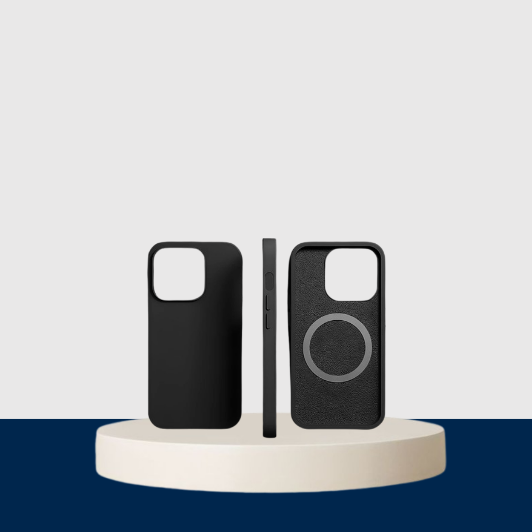 Black Liquid Silicone Magnetic Case