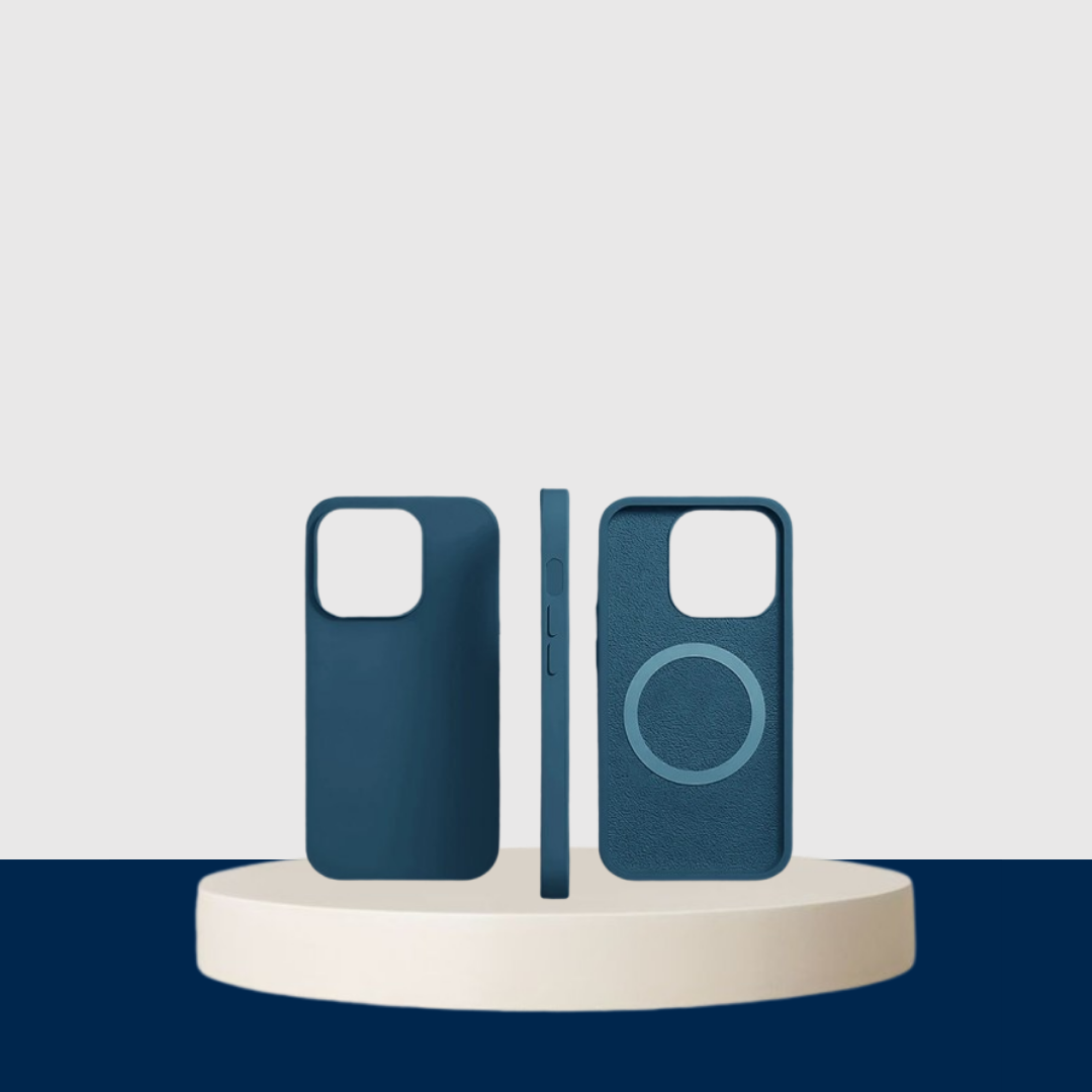 Dark Blue Liquid Silicone Magnetic Case