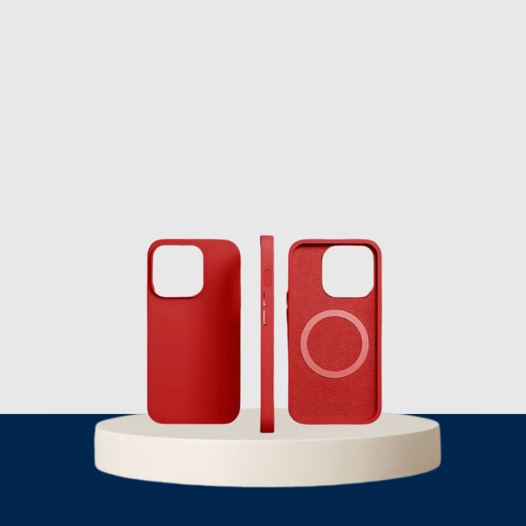 Red Liquid Silicone Magnetic Case