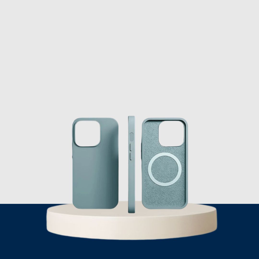 Light Blue Liquid Silicone Magnetic Case