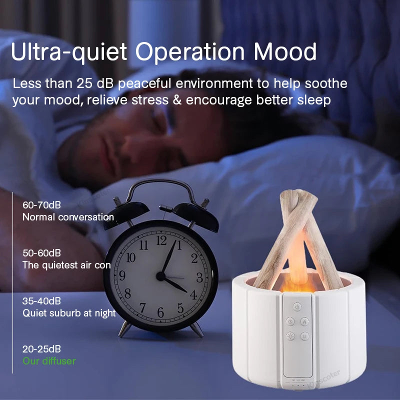 Flame Aroma Diffuser & LED Humidifier