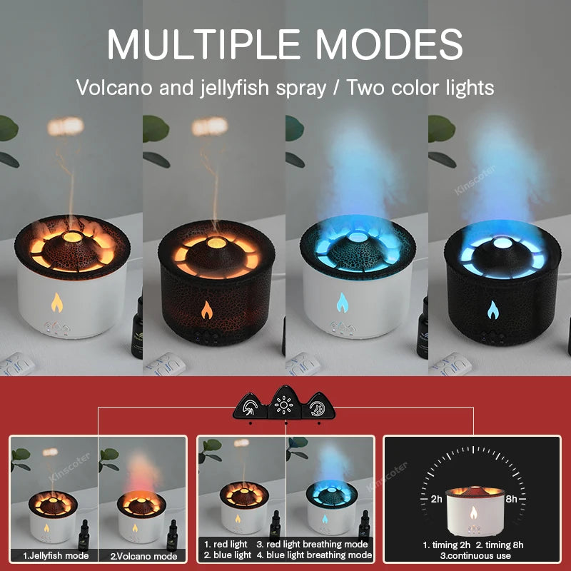 Volcano Flame Aromatherapy Humidifier Diffuser