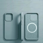 Light Blue Liquid Silicone Magnetic Case