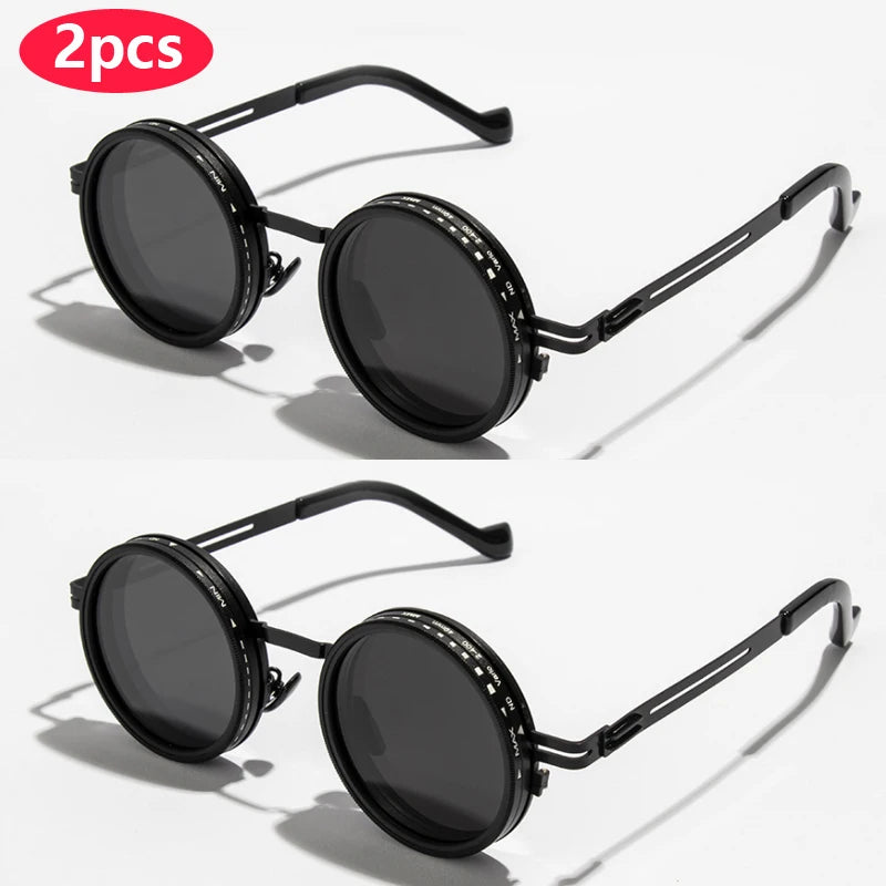 Polarized Round Sunglasses ND9 UV400