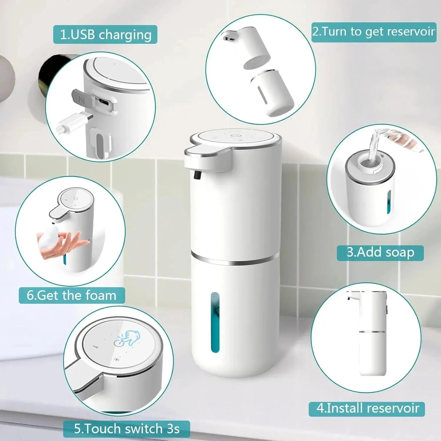 Automatic Touchless Foaming Soap Dispenser