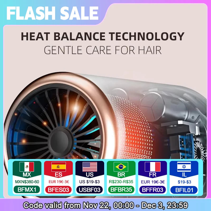 Ionic Hair Dryer 2000W High-Speed