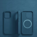 Dark Blue Liquid Silicone Magnetic Case