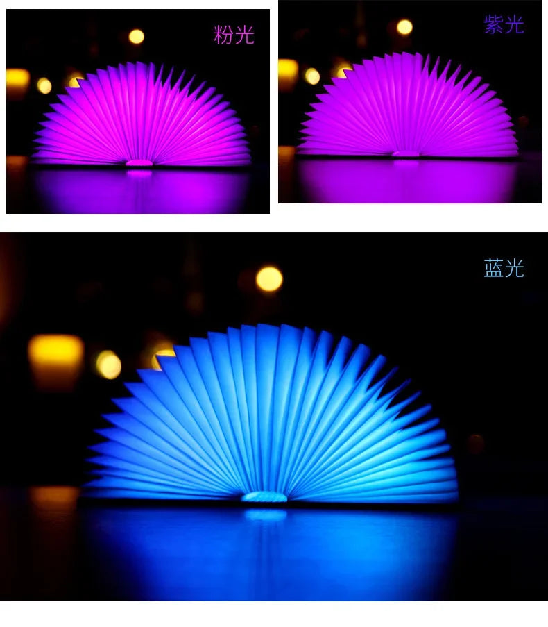3D Folding LED Book RGB Lamp