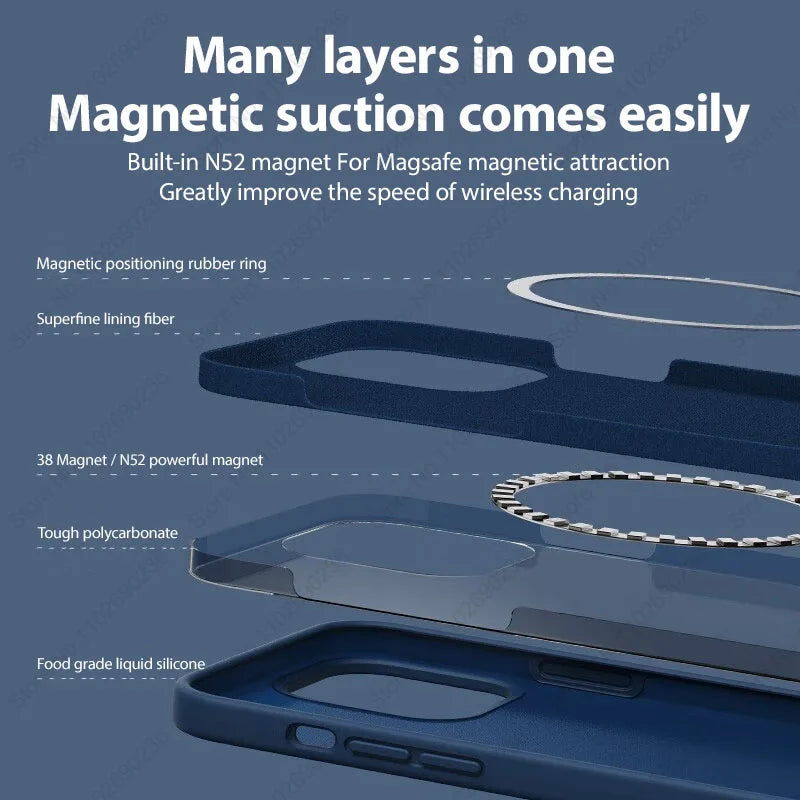 Purple Liquid Silicone Magnetic Case