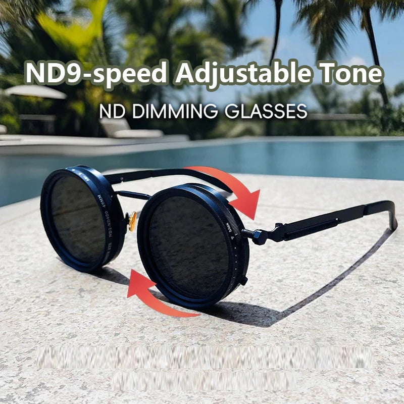 Polarized Round Sunglasses ND9 UV400