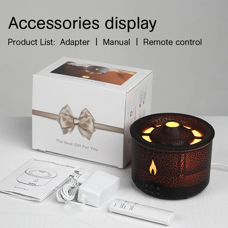 Volcano Flame Aromatherapy Humidifier Diffuser