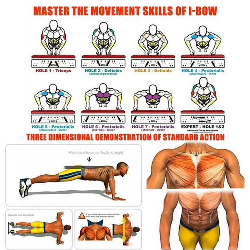 Portable Push-up Board Set with Handles