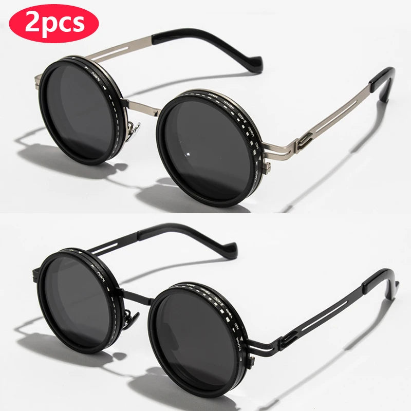 Polarized Round Sunglasses ND9 UV400
