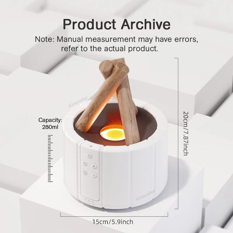 Flame Aroma Diffuser & LED Humidifier