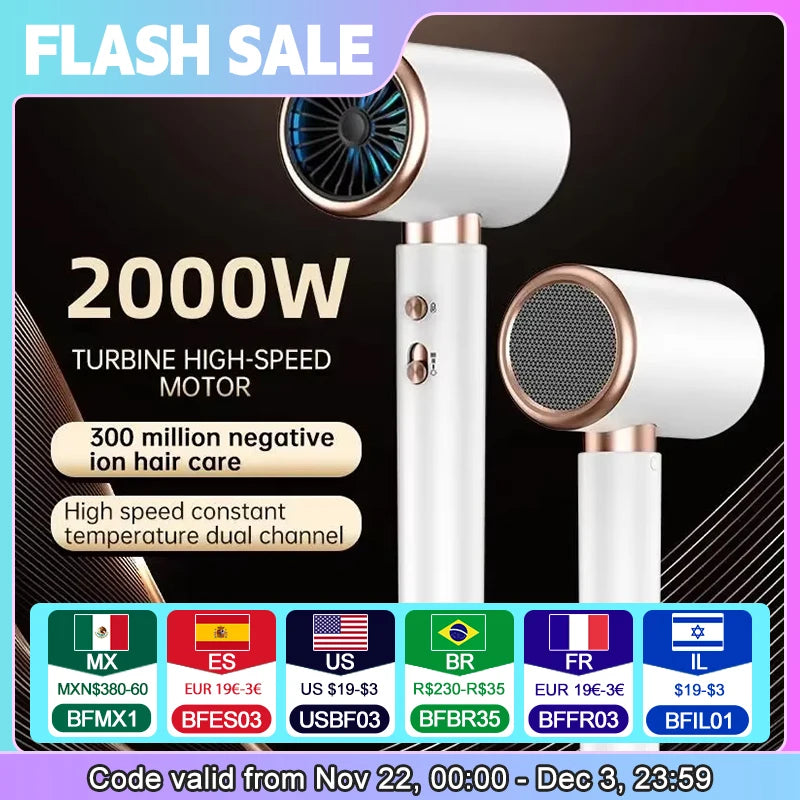 Ionic Hair Dryer 2000W High-Speed