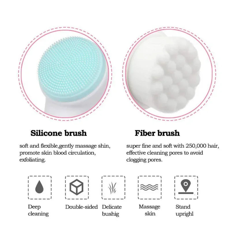 2-in-1 Double-Sided Silicone Face Brush