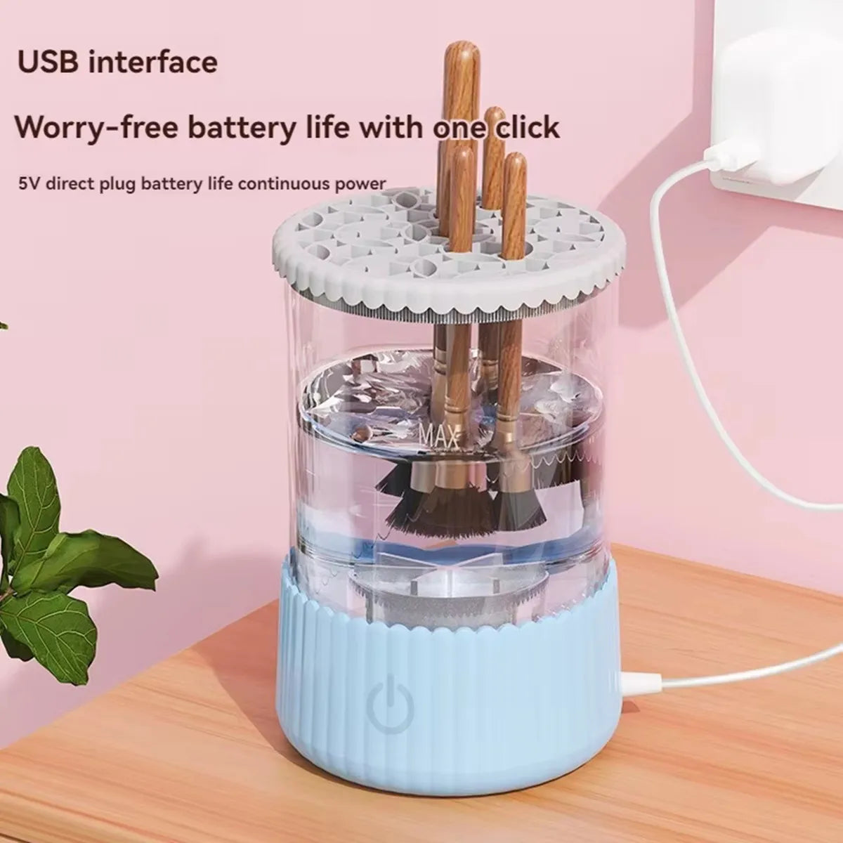 3-in-1 Electric Makeup Brush Cleaner USB