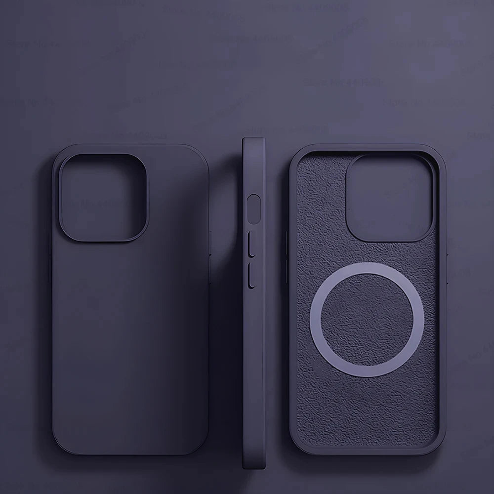 Dark Purple Liquid Silicone Magnetic Case