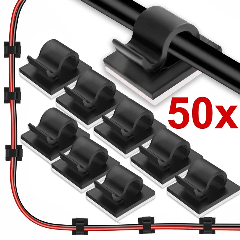 Self-Adhesive Cable Clips Organizer
