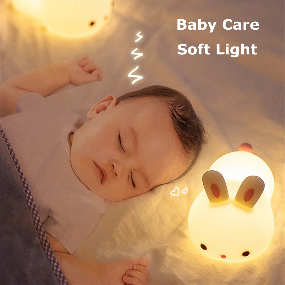 Touch Sensor RGB LED Rabbit Lamp
