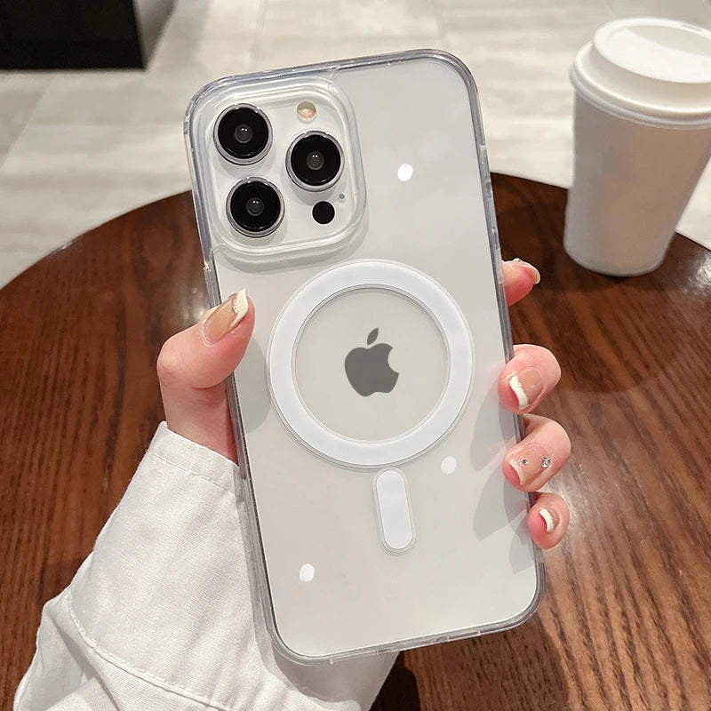 Magnetic Transparent Wireless Charging Case