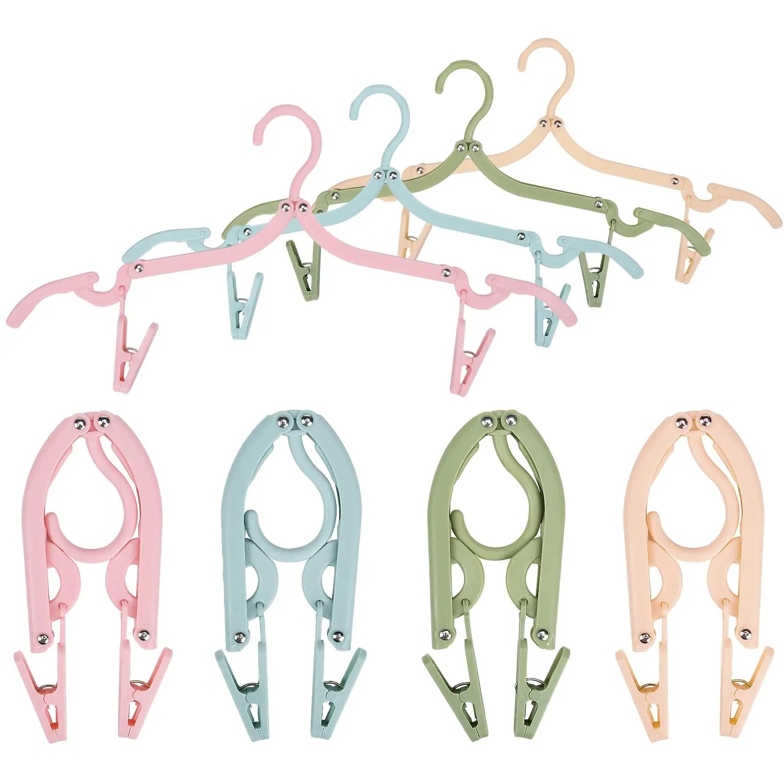 Folding Hanger Set with Clips
