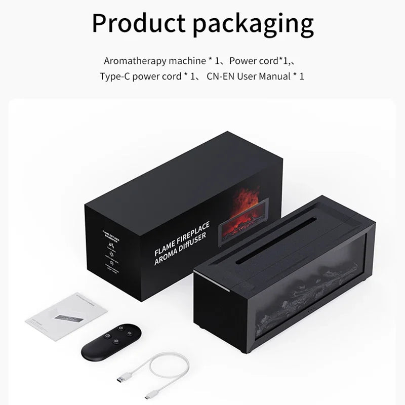 Colorful Flame Fireplace Aroma Diffuser 150ml
