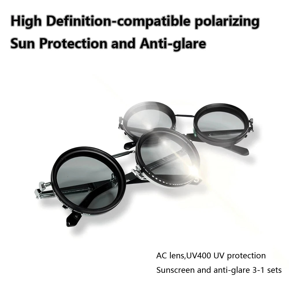 Polarized Round Sunglasses ND9 UV400