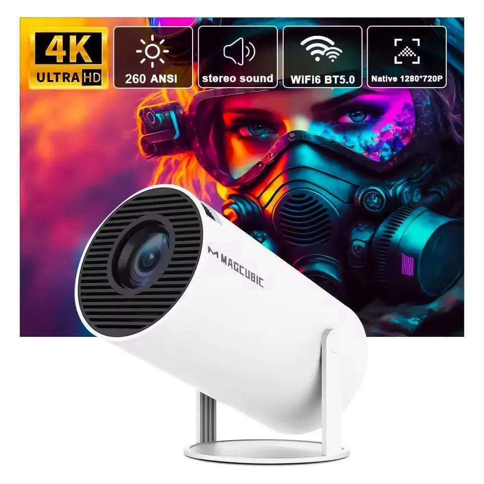 4K WiFi6 Portable Projector Android 11