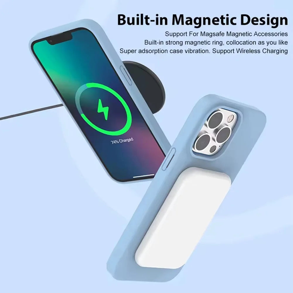 Dark Purple Liquid Silicone Magnetic Case