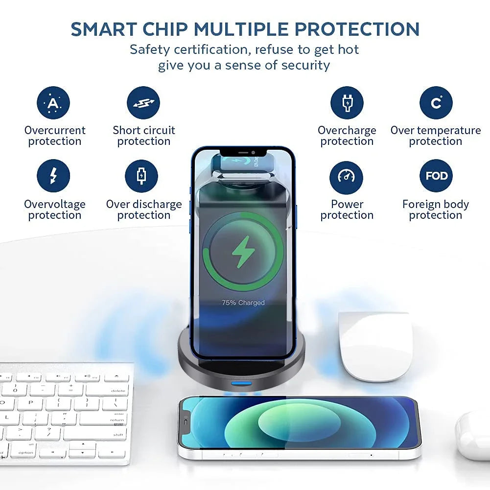 3-in-1 Magnetic Wireless Charger Stand