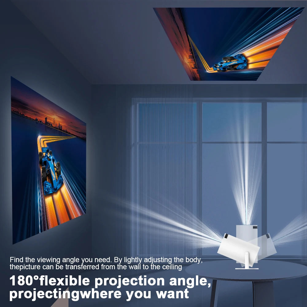 4K WiFi6 Portable Projector Android 11