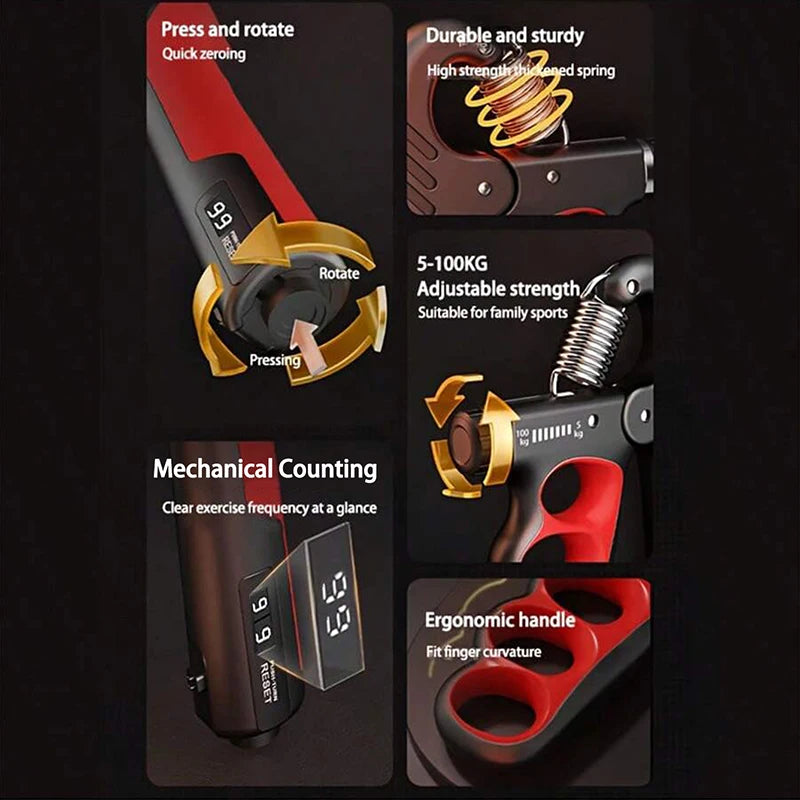 Adjustable Grip Strength Trainer 5-100kg